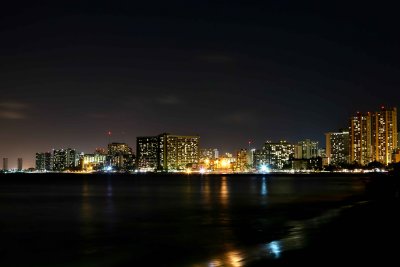 Waikiki Beach at Night