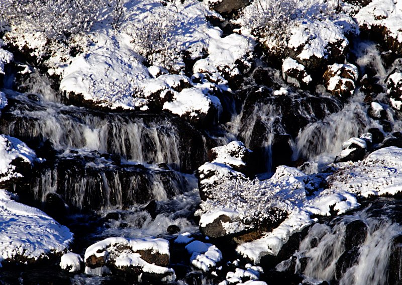 Hraunfoss-in-Winter - Iceland