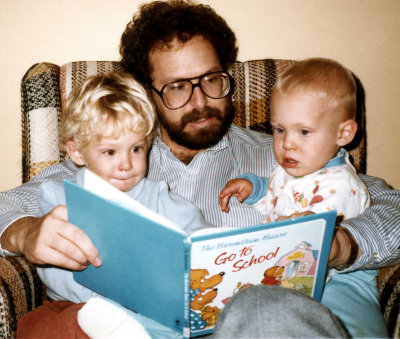 Dad reads to the brothers
