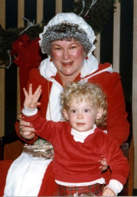 Dan with Mrs. Claus - Christmas 1982