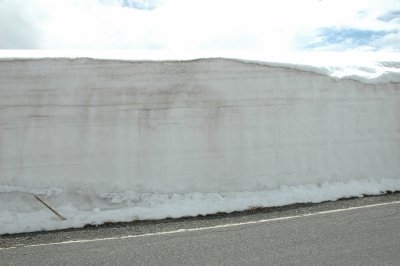 6 to 8 Foot Snow Bank in June