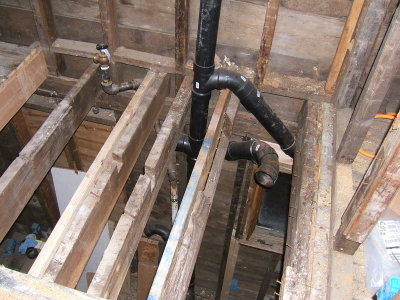 Vent pipe routing