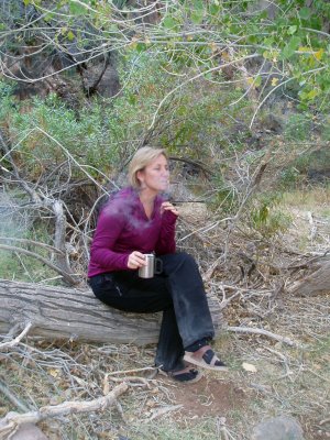 Enjoying A Cigar At The Campsite