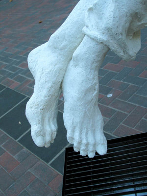 son's feet, detail :: salt (occidental square, seattle)