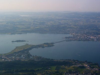 Crossing the lake toward Rapperswil