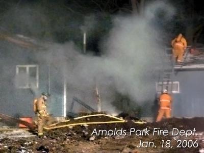 Arnolds Park Training Fire