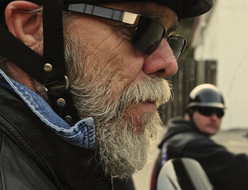 Motorcyclists in Downieville