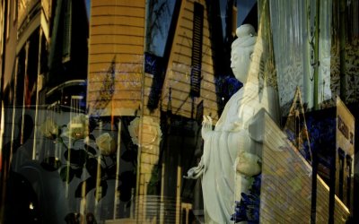 The Buddha Reflects over Nevada City