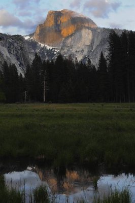 Half Dome in Reflection in Cook's Meadow