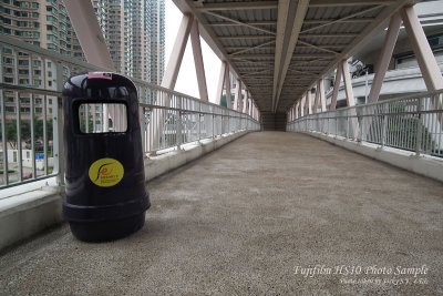 Focus to rubblish bin - DoF is very large even at f/3.6 (24mm shot) - Good for hyperfocus snapshot (CoC of HS10 is about 0.004)