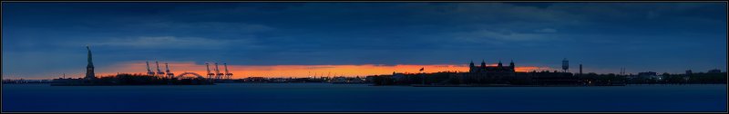 The Statue of Liberty & Ellis Island on April 17th 2010