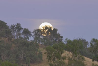 Moon set in the West