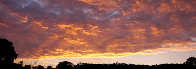 Sunrise - panorama of three shots.