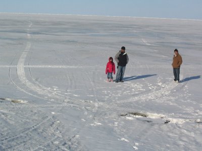Frozen Winnipeg Lake