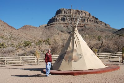 Mike in front of the teepee