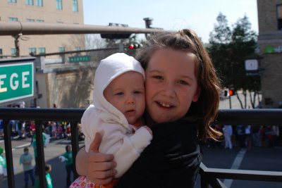 Avery and Paige had a great view of the parade