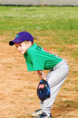 Hudson in the outfield