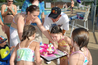 Paige blowing out her birthday candles