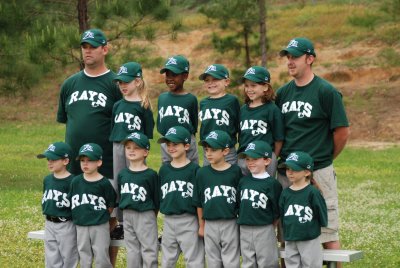 Paige's T-ball team - The Rays