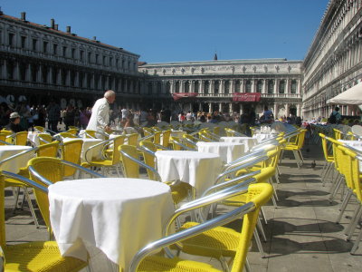 Expensive cafe in St Marks Sq
