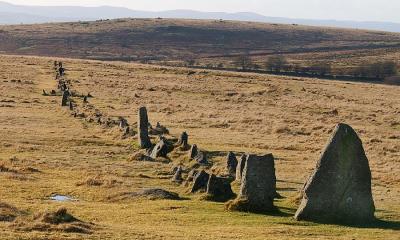 Ancient Stone Row in Winter