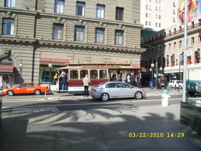 Cable car na Powel Street