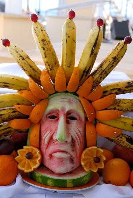Fruit art on cruise ship