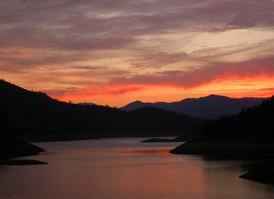 Sunset on Shasta Lake
