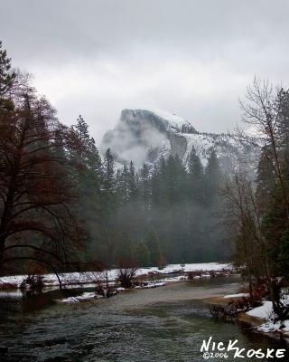Half Dome in the Clouds