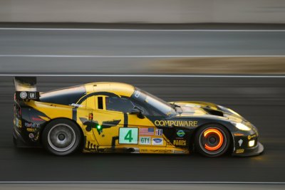 Corvette Racing C6.R braking into T2