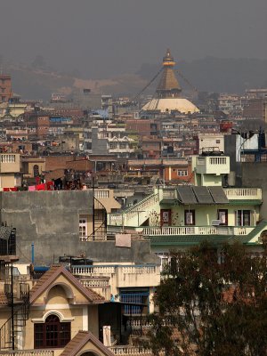 020 - Boudhanath towering over Kathmandu