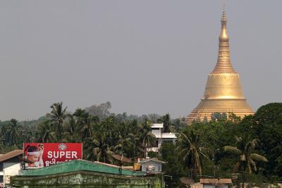 040 - Huge Swemawdaw pagoda dominating the Bago skyline