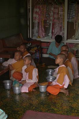 118 - Nuns watching TV, Yangon