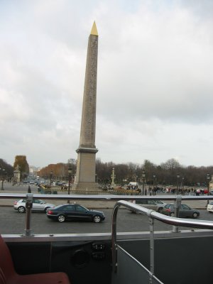 Obelisk from top of double bus