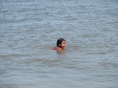 Solitary swimmer