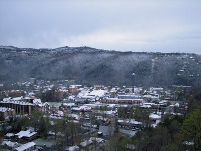 Gatlinburg - after the morning snowstorm