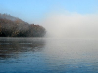 Reflection of the morning fog