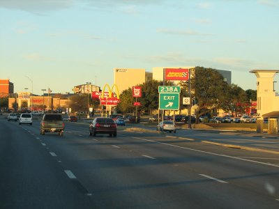 Texas highway scene