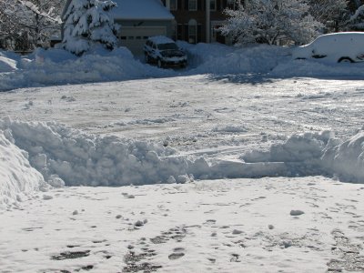 Snowplow blocked our entire driveway overnight