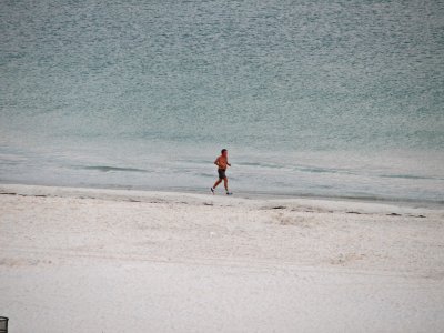 Morning run on the beach