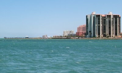 The familiar pier in the distance
