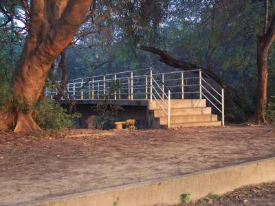 Bridge to residential area from stadium