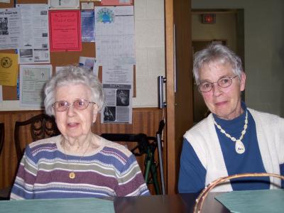 With her sister Betty