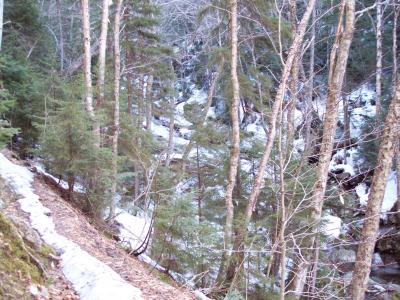Narrow trail - more snow