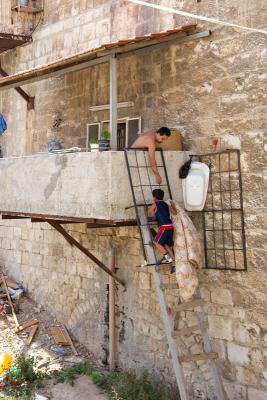 Climbing stairs - Jerusalem