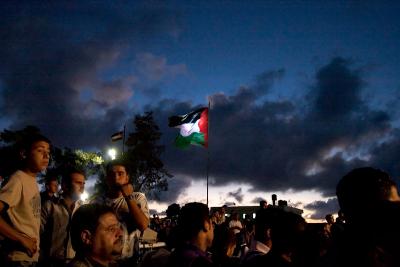 Celebrating Gaza pullout - Ramallah