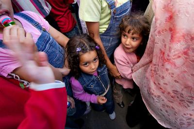 Girls in the crowd - Ramallah