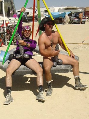 Kev & Steve sporting their Long Schlongs @ Burning Man 2006.