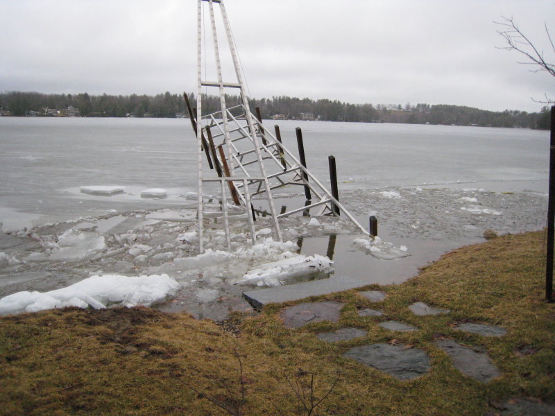 2007 Flood on Halfmoon as Lake was Breaking Up - by Vinny Leone