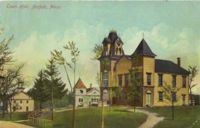 Norfolk Town Hall - Postmark 1914